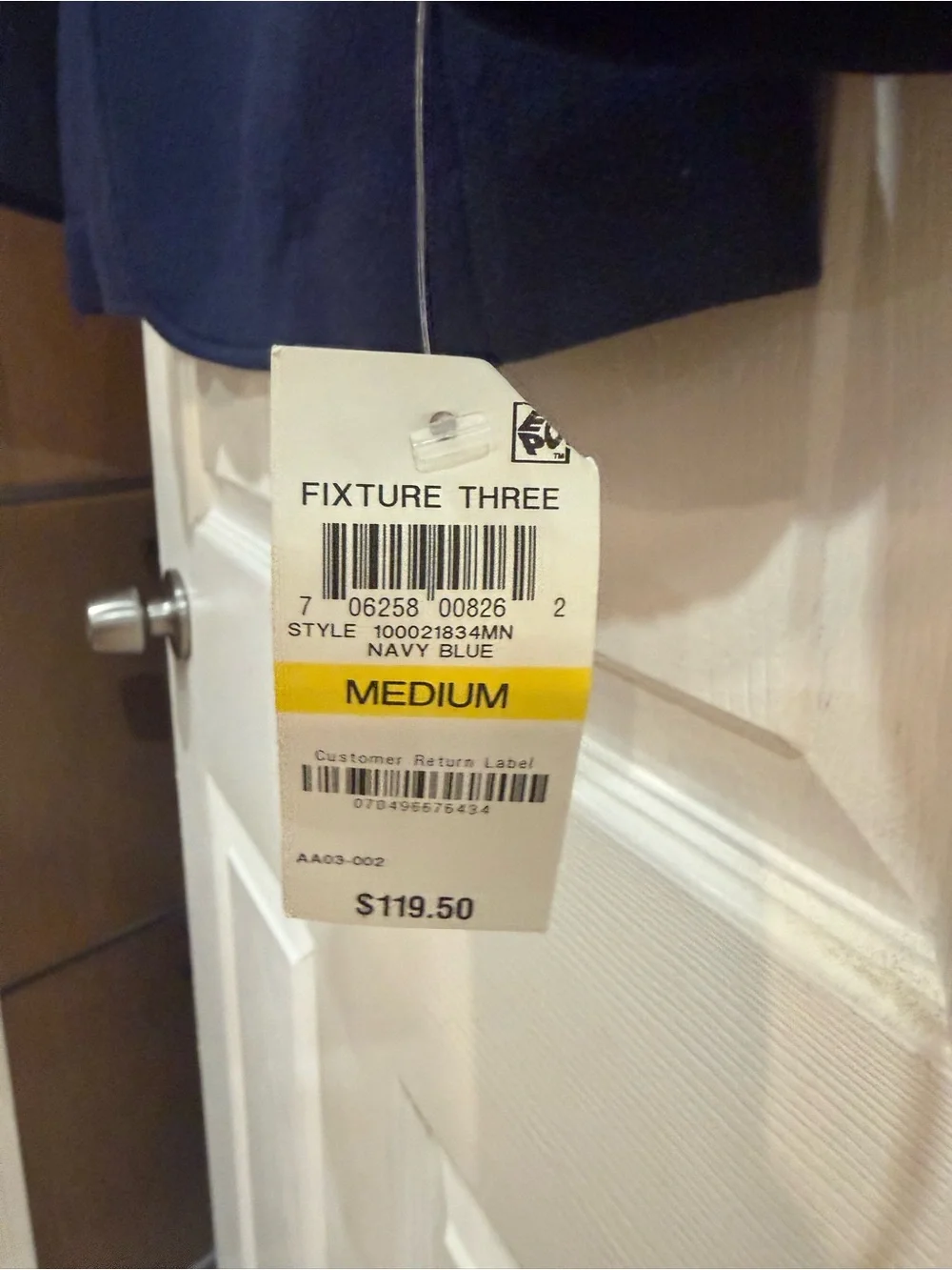 Tasso Elba Navy Blue Two-Button Sport Coat